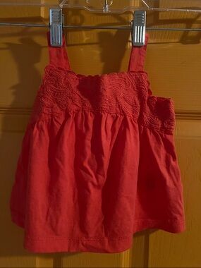 12-18 MONTHS BABY GIRL GAP TANK TOP YOKE EMBROIDERY